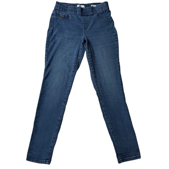 Nine West Pull On Jeans Comfort Waist Dark Wash Denim Jeans Size 8 #Festival#Y2K - Picture 1 of 9